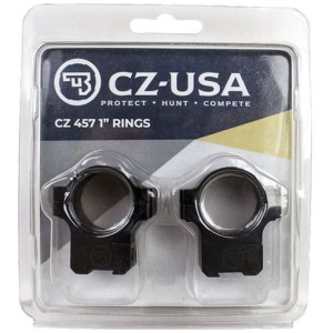 CZ 457 1" ALUMINUM SCOPE RINGS - 11MM DOVETAIL MATTE BLACK