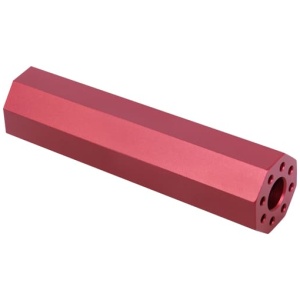 GUNTEC AR15 FAKE SUPPRESSOR - 4.5" 1/2X28 THREADS RED