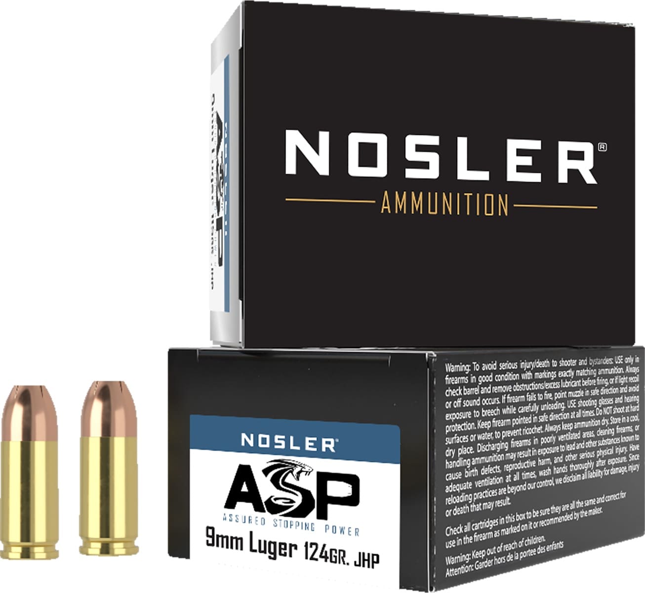 NOS 9MM 124GR ASP JHP 20RD