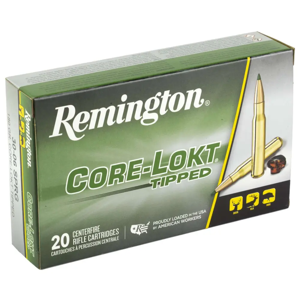REMINGTON RT3006C 30-06 SPRG 180GR CORE-LOKT TIPPED 20 RD/BX 10 BX/CS