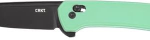 CRKT Q COMPACT 3.05" PLAIN - EDGE AQUA CROSSBAR LOCK