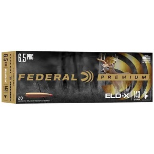 FEDERAL 6.5 PRC 143 GR ELD-X 20 RD/BX 10 BX/CS