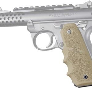 HOGUE GRIPS RUGER 22/45 MKIV - RUBBER GRIPS/FINGER GROOVE FDE