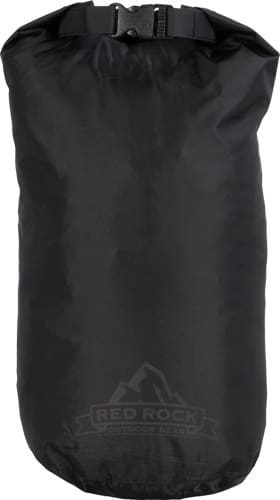 RED ROCK ROLL TOP DRY BAG - 8 LITER WATERPROOF BLACK