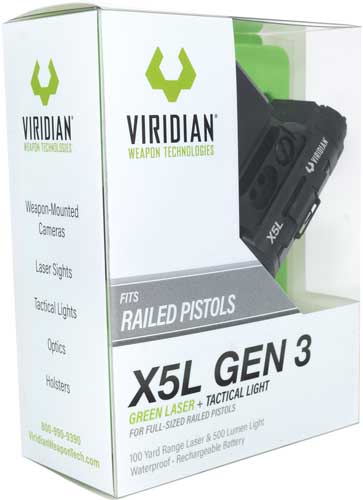 VIRIDIAN LASER/LIGHT X5L GREEN - GEN3 UNI RAIL MNT W/ECR - Image 2
