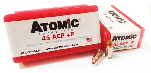 ATOMIC AMMO .45ACP +P - 185GR. BONDED JHP 50-PACK