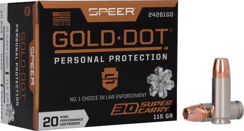 SPEER GOLD DOT 30 SUPER CARRY - 115GR GDHP 20RD 10BX/CS