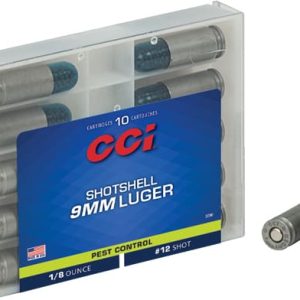 CCI SHOTSHELL 9MM LUGER 53GR - #12 SHOT 10RD 20BX/CS