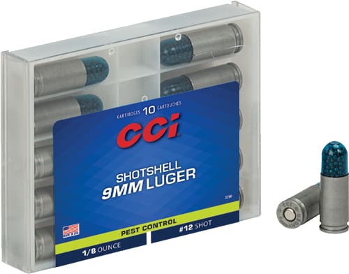 CCI SHOTSHELL 9MM LUGER 53GR - #12 SHOT 10RD 20BX/CS