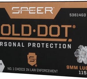 SPEER GOLD DOT 9MM LUGER - 115GR GDHP 50RD 10BX/CS