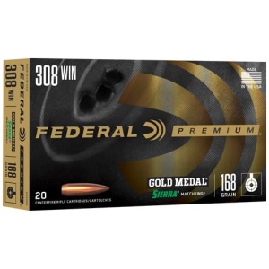 FEDERAL GOLD MEDAL 308 WIN - 168GR MATCHKING 20RD 10BX/CS