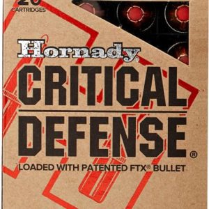 HORNADY CRITICAL DEFENSE 40 SW - 165GR FTX 20RD 10BX/CS