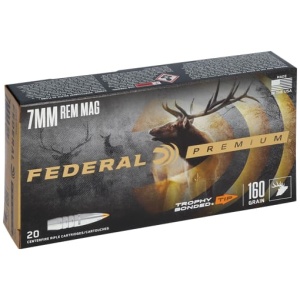 FEDERAL PREMIUM 7MM REM MAG - 160GR BONDED TIP 20RD 10BX/CS
