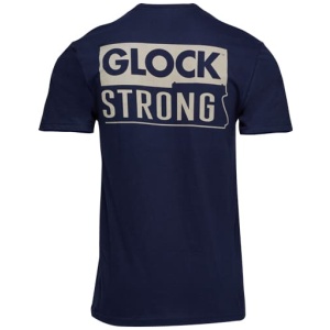 GLOCK STRONG SHORT - SLEEVE T SHIRT NAVY LARGE