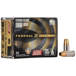 FEDERAL 9MM LUGER 135GR - HYDRA-SHOK DEEP HP 20RD 10BX/C