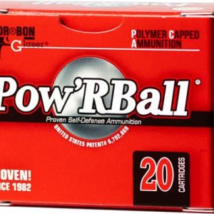 GLASER 9MM LUGER +P 100GR - POW'RBALL 20RD 25BX/CS