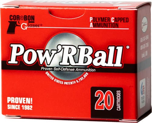 GLASER 380 ACP 70GR POW'RBALL - 20RD 25BX/CS