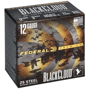 FEDERAL BLACK CLOUD 12GA 3" - 1-1/4OZ #3 1450FPS 25RD 10BX/C