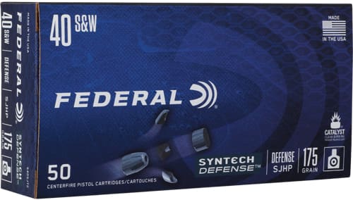 FEDERAL SYNTHETIC DEFENSE 40 - SW 175GR SJHP 50RD 10BX/CS