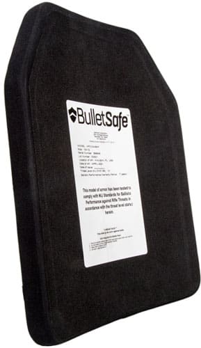 BULLETSAFE BALLISTIC LEVEL IV - PLATE 7.7LBS SHOOTERS CUT - Image 3