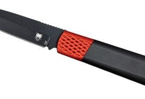 COBRATEC GIDEON HIDDEN RELEASE - 3" BLACK/RED ALUMINUM D2 BLADE