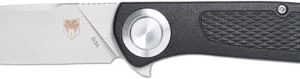 COBRATEC EDC SCOUT BUTTON LOCK - 3.12" BLACK STAINLESS STEEL