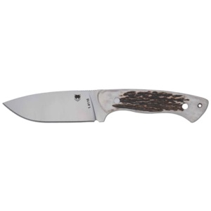 COBRATEC TWIN MOUNTAIN 4" - FIXED BLADE GENIUN STAG W/SHTH