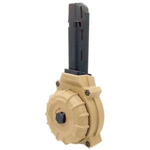 PRO MAG MAGAZINE FOR GLOCK 17 - 19 9MM 50RD DRUM FDE