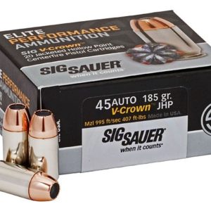 SIG 45AP 185GR V-CROWN 20RD