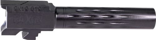 FAXON FITS GLOCK 19 BARREL 9MM - FLAME FLUTED NON THREADED BLK