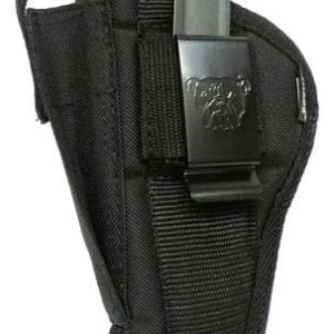 BULLDOG EXTREME SIDE HOLSTER - BLACK W/MAG POUCH 2-4"BBL AUTO