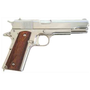 CIMARRON 1911A1 45ACP 5" FS - 8-SHOT POLISHED NICKEL WALNUT