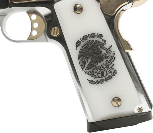 GIRSAN MC1911S LIBERADORE II - 45ACP CHROME/GOLD ENGRAVED 8RD - Image 2