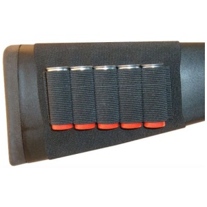 GROVTEC SHOTGUN SHELL HOLDER - BUTTSTOCK SLEEVE OPEN STYLE BK