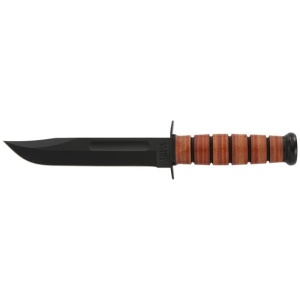 KA-BAR FIGHTING/UTILITY KNIFE - 7" W/LEATHER SHEATH US ARMY