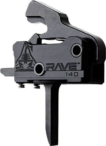 RISE TRIGGER RAVE 140 FLAT SST - 3.5LB AR-15 W/ANTI WALK PINS