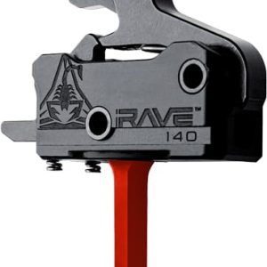 RISE TRIGGER RAVE 140 FLAT SST - RED 3.5LB AR-15 W/ WALK PINS