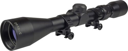TRUGLO SCOPE BUCKLINE 3-9X40MM - BDC BLACK W/WEAVER RINGS