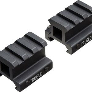 TRUGLO 2-PIECE PICATINNY RISER - MOUNT 3/4" RISE 1.36" LENGTH
