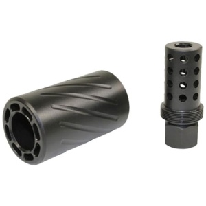 GUNTEC AR15 5.56 MUZZLE BRAKE - W/ QUICK DETACH BLAST SHIELD