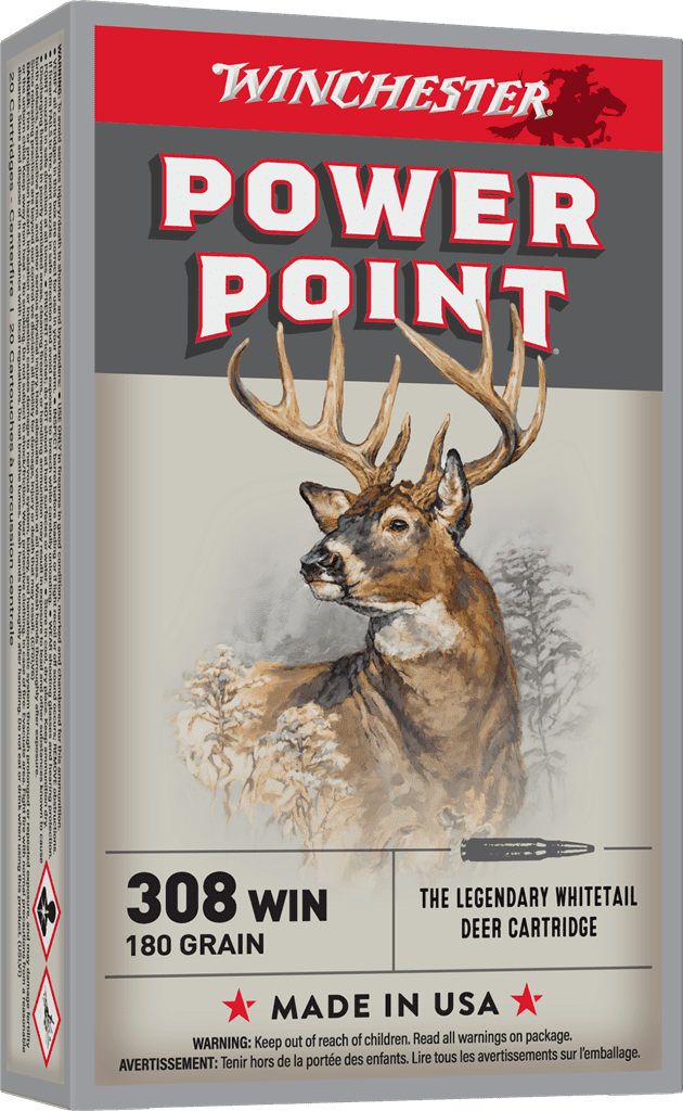 WINCHESTER SUPER X POWER POINT 308WIN 180GR 20RD BX 200RD CASE