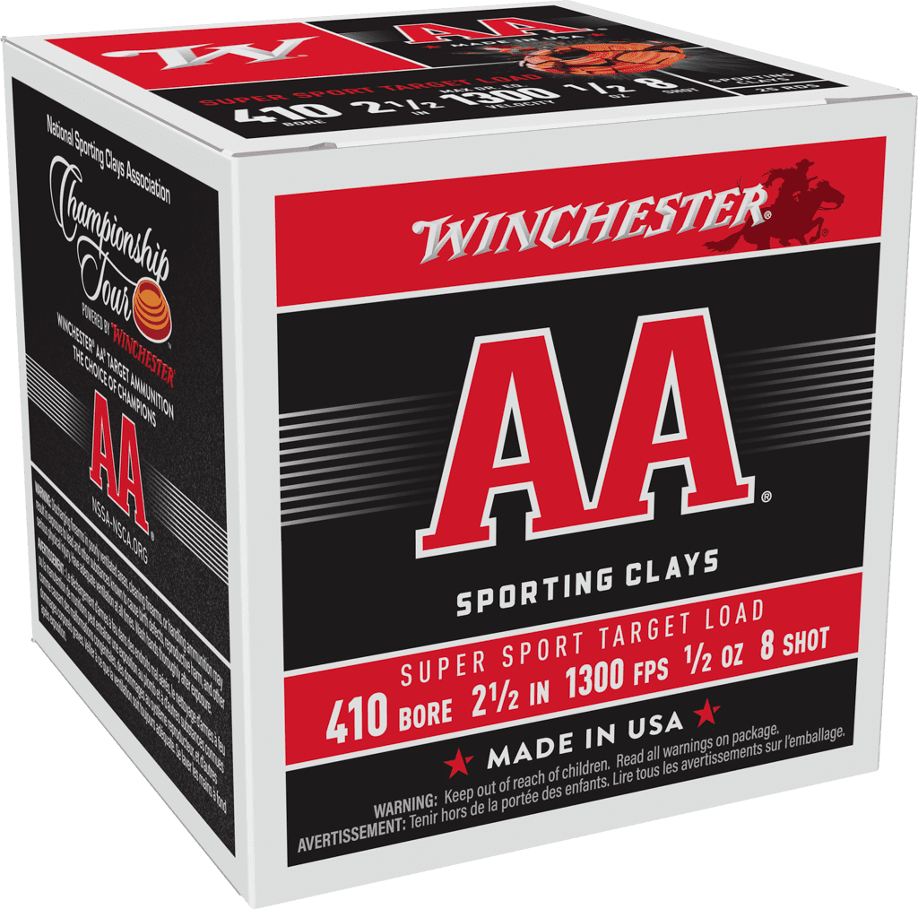 WINCHESTER AA SUPER SPORT 410GA 2.5" #8 SHOT 1/2OZ 25RD BX 250RD CS