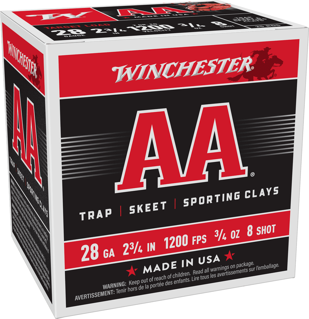 WINCHESTER AA 28GA 2-3/4" 3/4OZ #8 25RD BOX 250RD CASE
