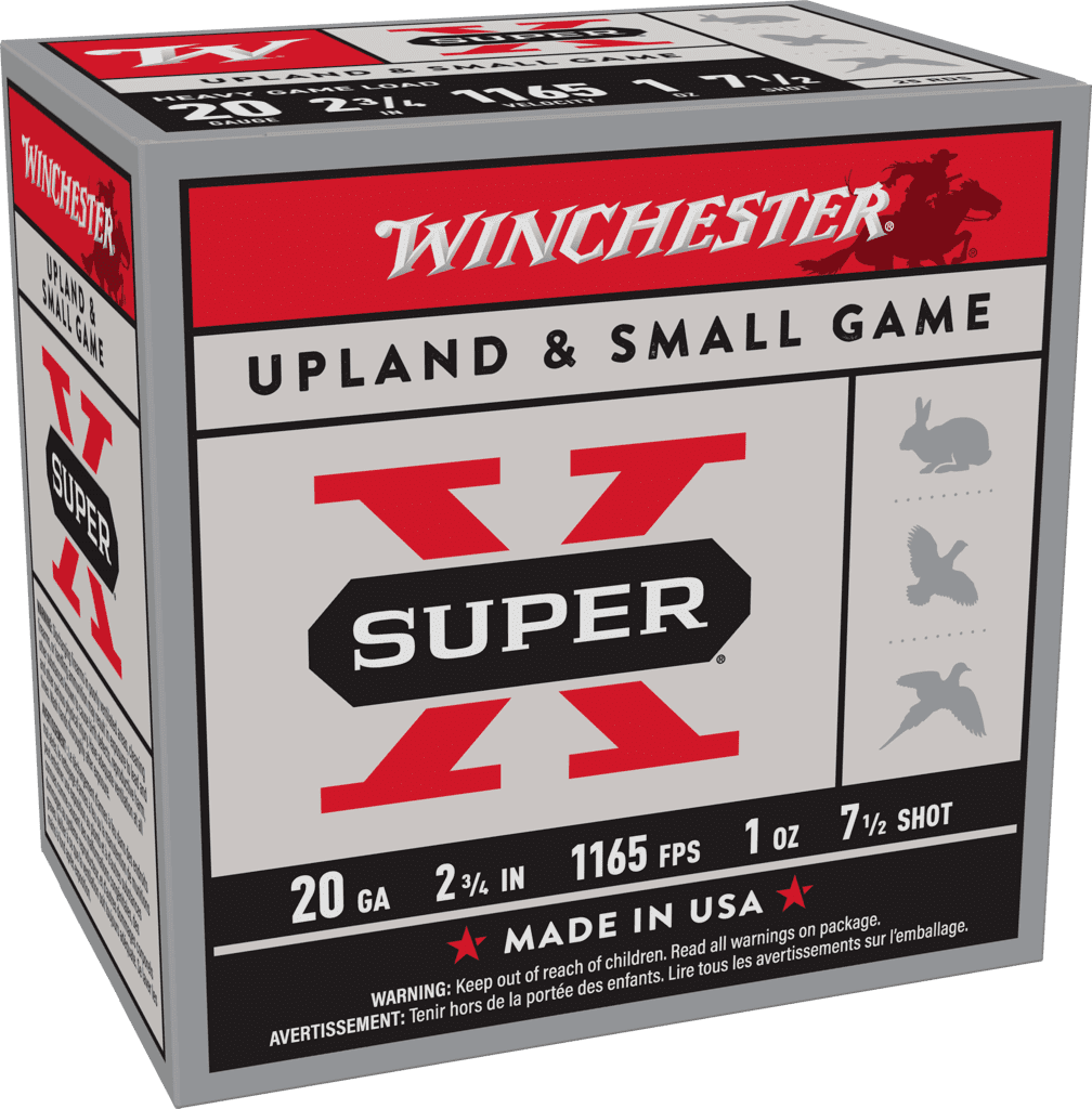 WINCHESTER SUPER X UPLAND HVY 20G 2-3/4" #7.5 1OZ 25RD BX 250RD CS