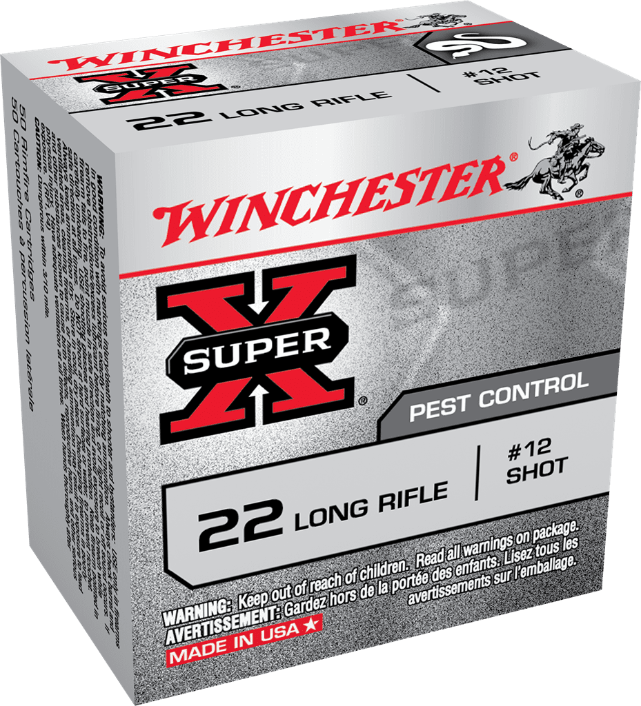 WINCHESTER SUPER X PEST CONTROL 22LR 25GR #12SHT 50RD BX 5000RD CASE