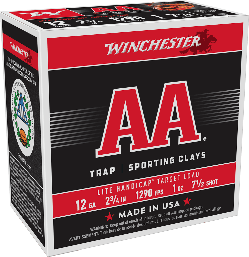 WINCHESTER 12G 2-3/4" #7.5 AA LT HNDICAP TRGT 1OZ 25RDS