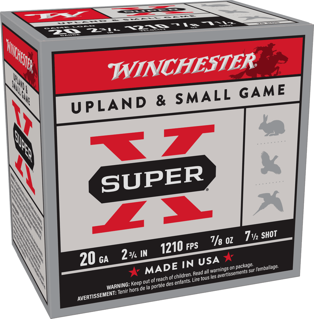 WINCHESTER SUPER X UPLAND 20G 2-3/4" #7.5 7/8OZ 25RD BX 250RD CS