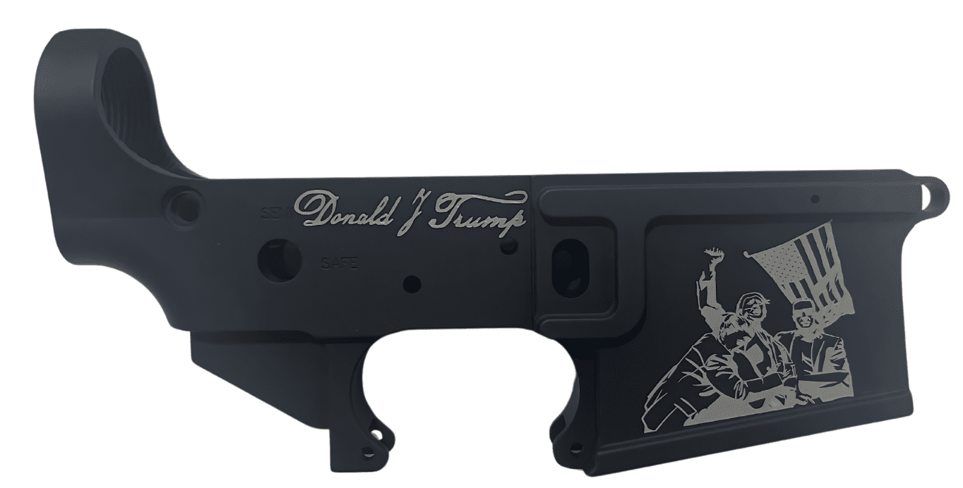 MENKE INDSTRY BILLET LWR RCVR MULTI BLK TRUMP EXCLUSIVE