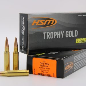 HSM AMMUNITION 308 WIN 168GR BERGER HNT VLD 20RD BOX 25 BOXES PER CASE