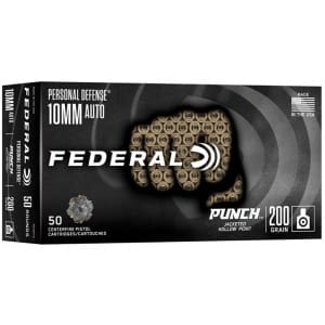 FEDERAL 10MM AUTO 200GR PUNCH JHP 50RD/BX 10BX/CS